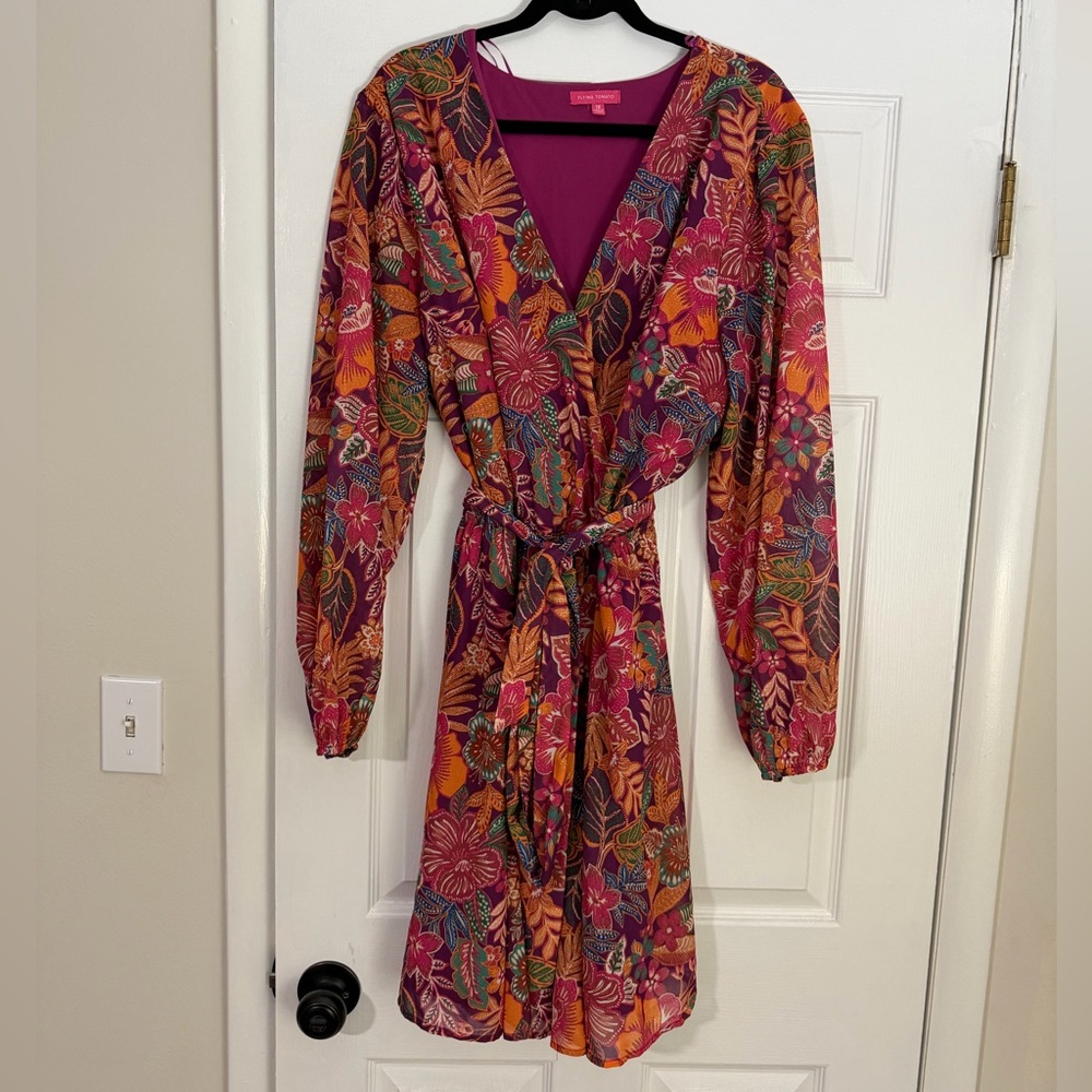 Flying Tomato Multicolor Floral Long Sleeve Dress